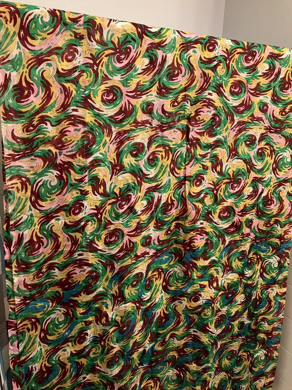Vintage Chiffon Sheer Fabric Material Light Airy 45” X 3 1/2 Yd A24