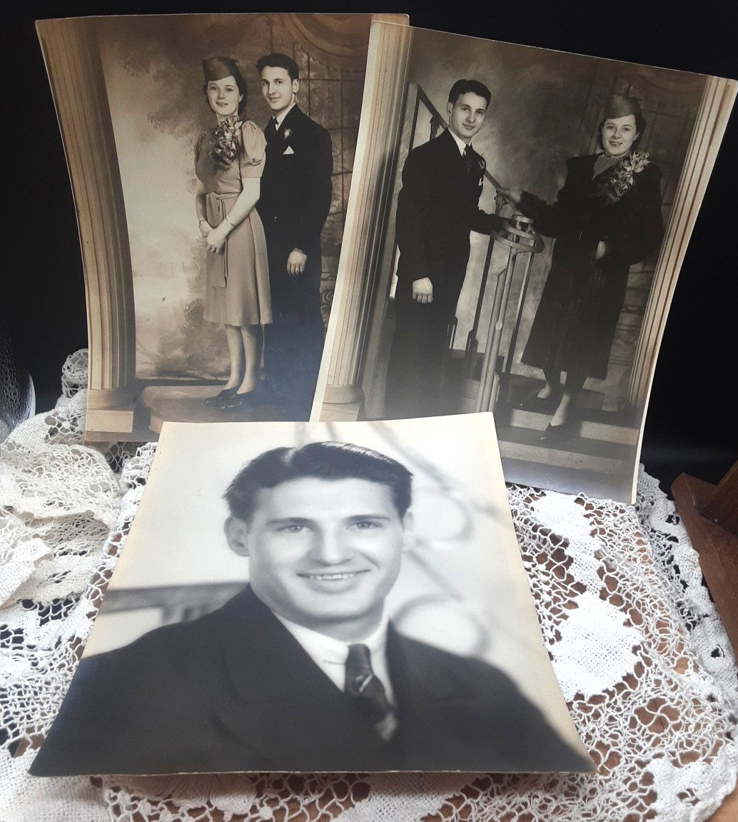 (3) 1930s 1939 Wedding Photo Man & Woman Fithian Farrington Family Vintage Bride (3) 1930s 1939 Wedding Photo Man & Woman Fithian Farrington Family Vintage Bride
