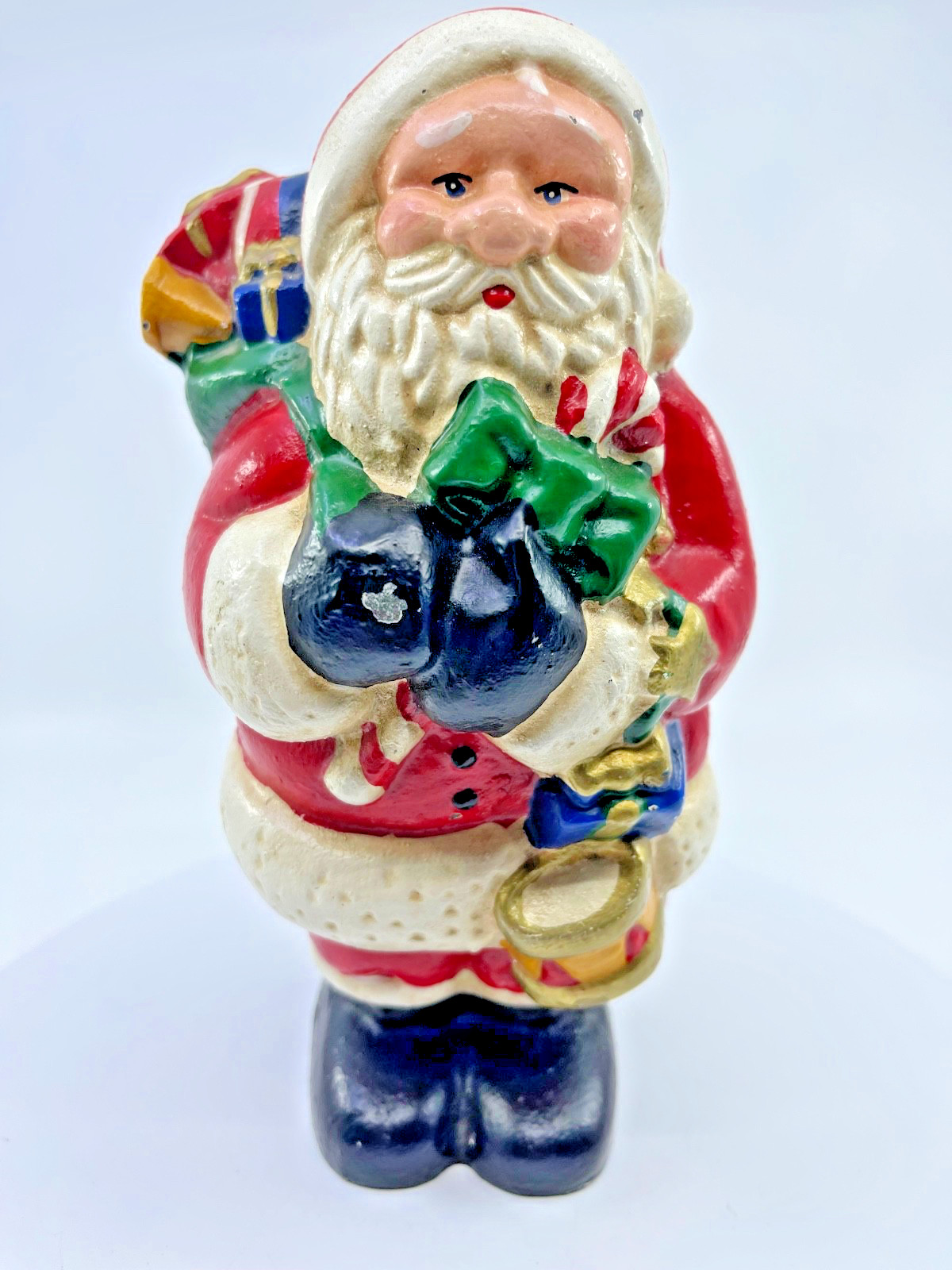 VTG Department 56 Cast Iron Santa Claus Bank Primitive Christmas décor