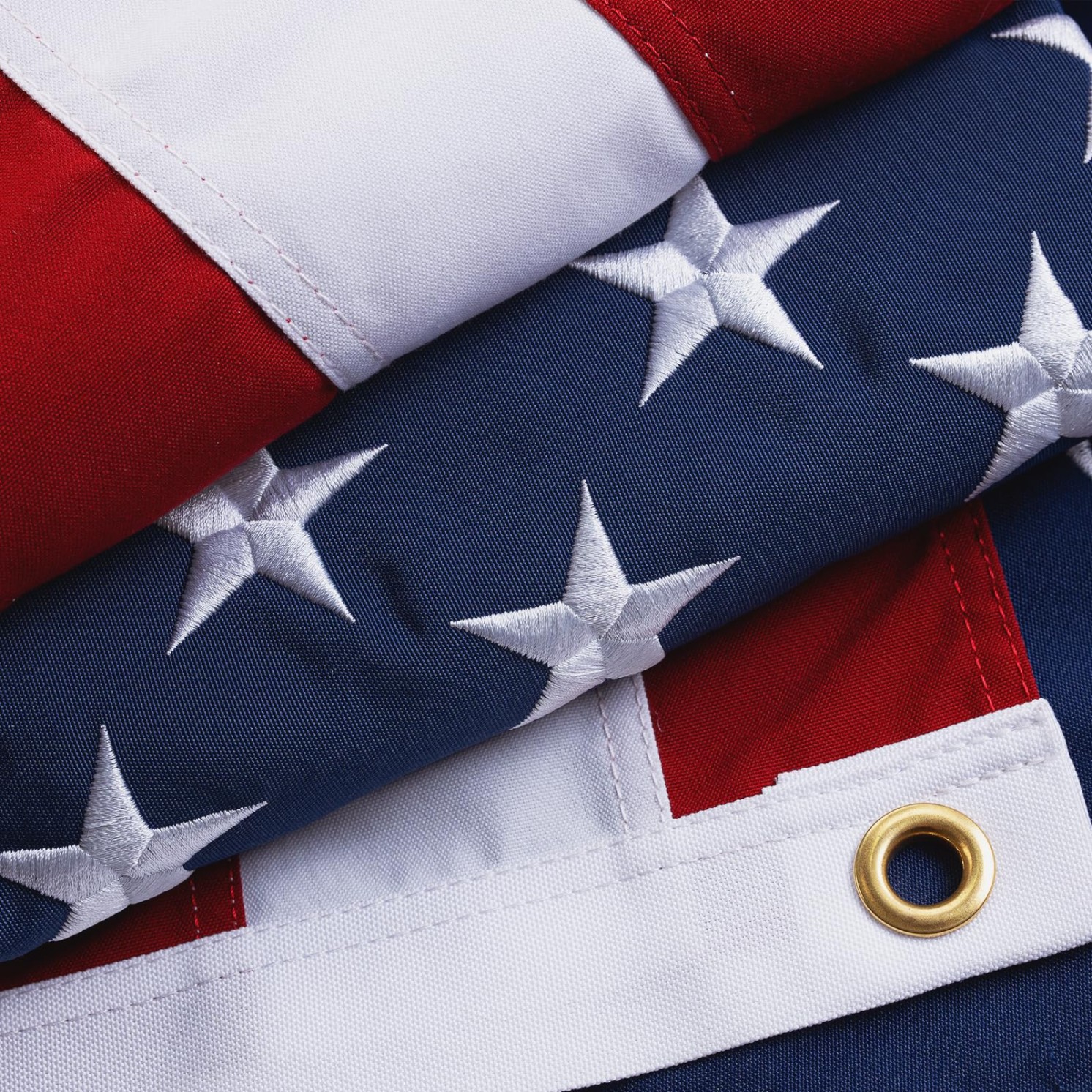 Homissor 100% Cotton Flag American Flags 3x5 Ft New Cotton USA Flag Heavy Duty O
