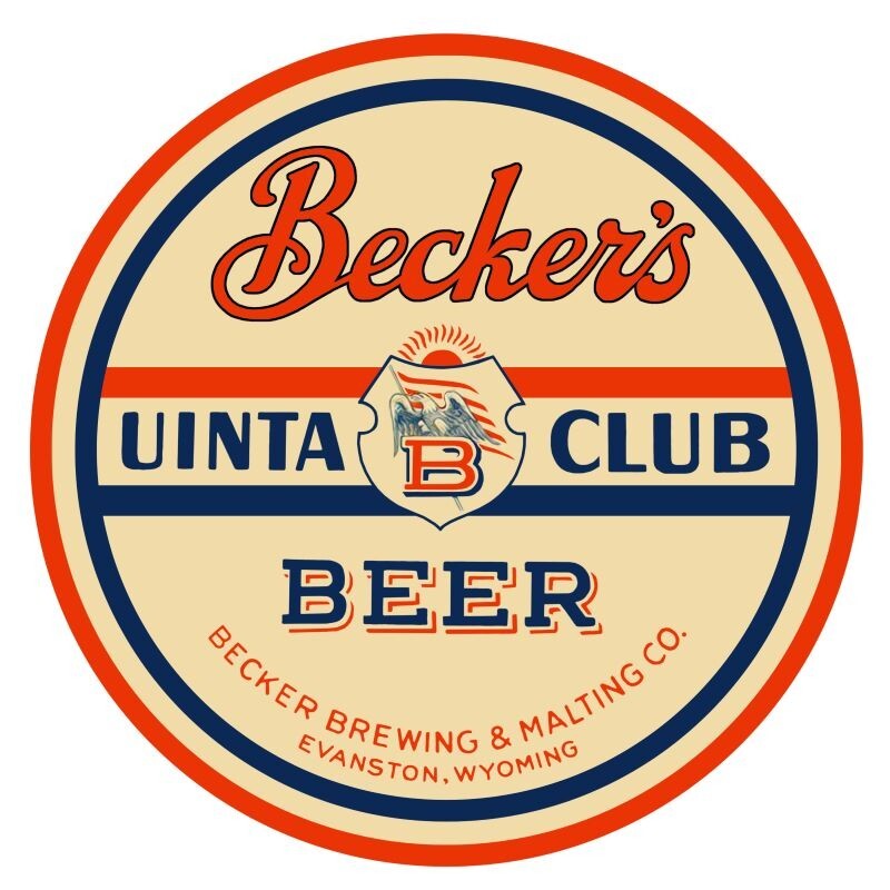 Becker\'s Uinta Club Beer Evanston Wyoming NEW Sign 28\