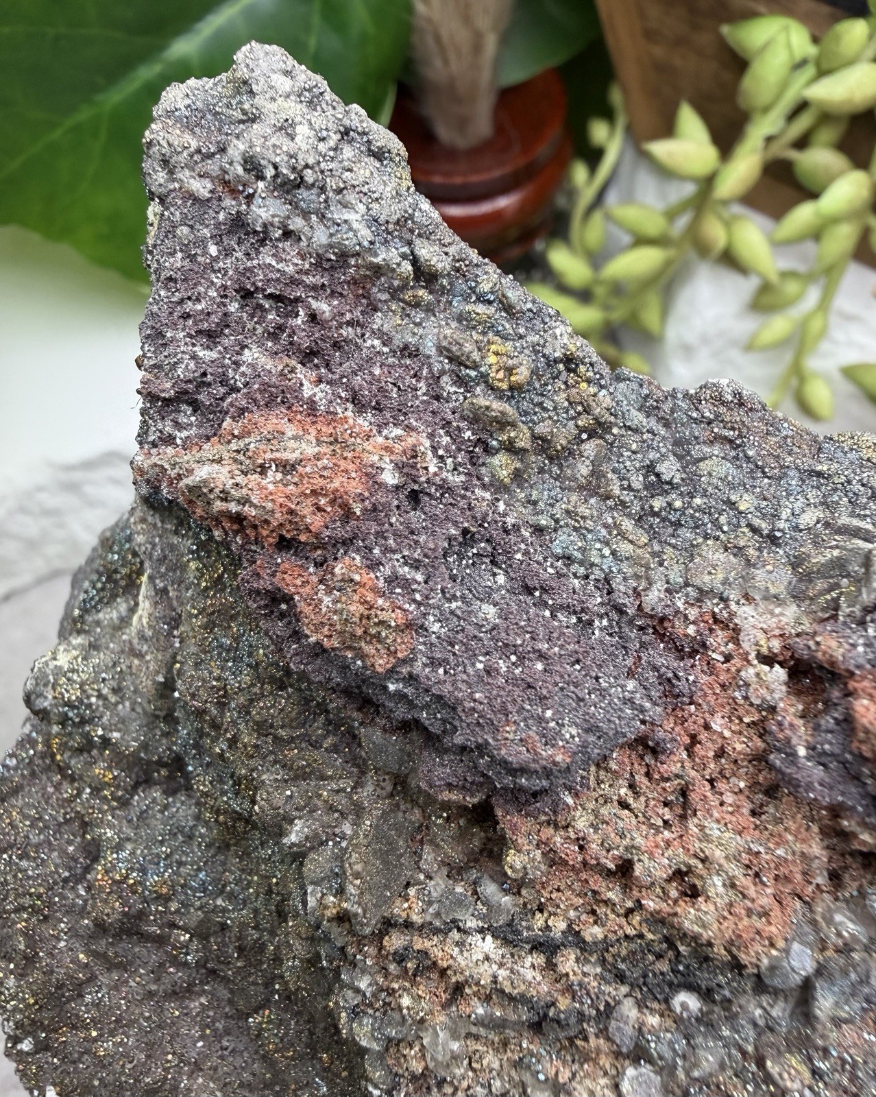 Crystal 456g Natural Iridescent Turgite Specimen Mineral Huge Sparkle