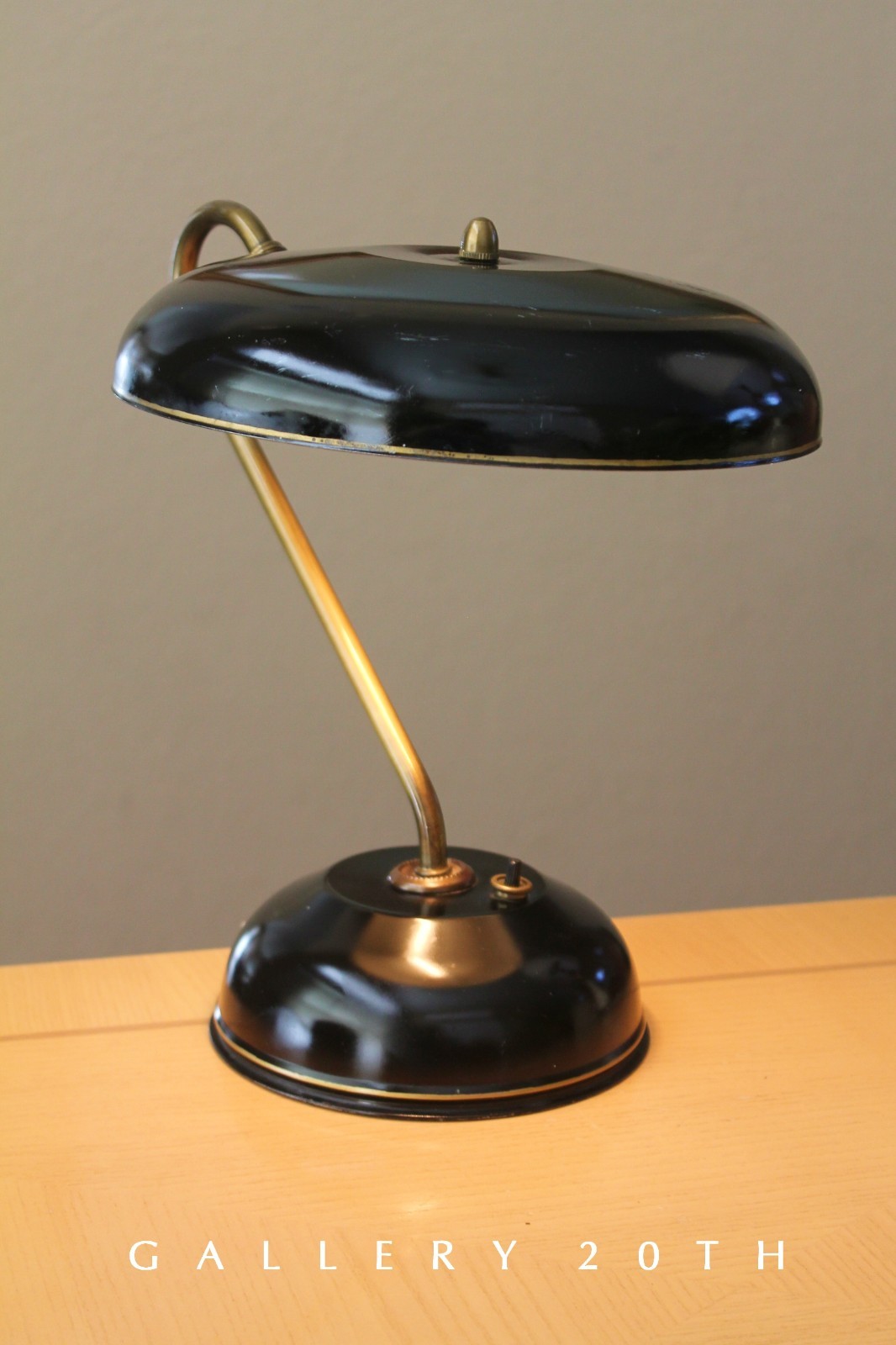 FAB AUTHENTIC EARLY MID CENTURY MODERN SAUCER DESK LAMP 50S  ATOMIC ITALIAN VTG