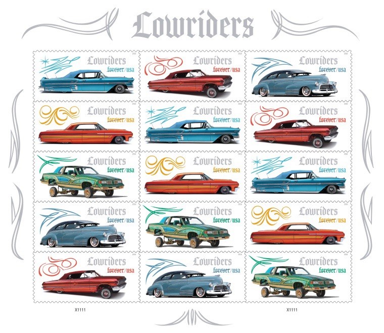 2025 USPS SHEET OF 15 FIRST CLASS LETTER STAMPS LOWRIDERS 82¢