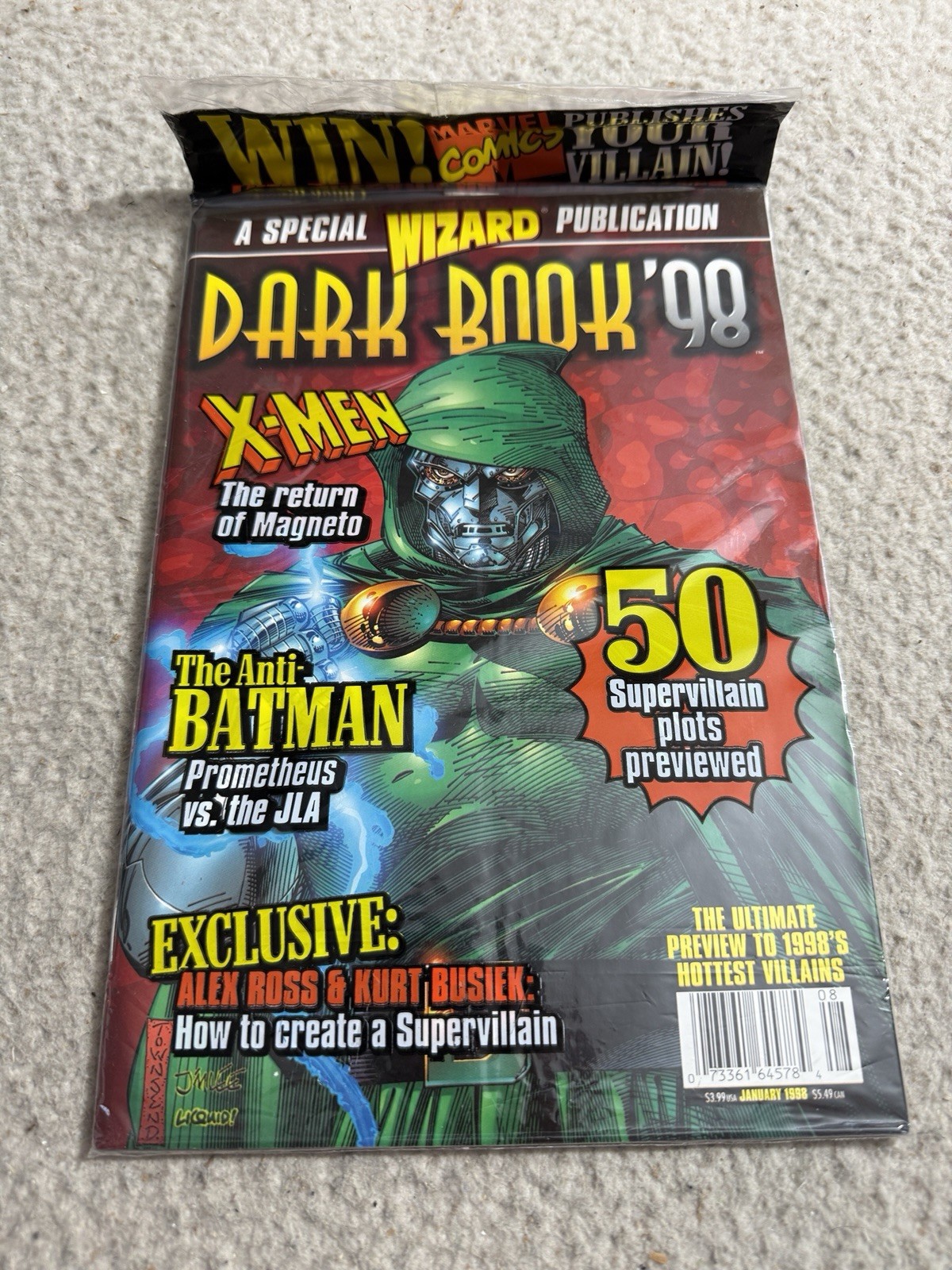 Dark Book \'98 NM Wizard Publication 1998 With Darkseid Poster Sealed