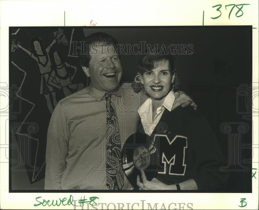 1990 Press Photo Lex Breckinridge and Olivia Manning of St. George's School
