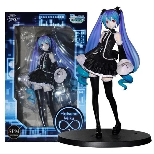 Hatsune Miku Project DIVA Future Tone Black Dress 17cm Anime Figure Toy No Box