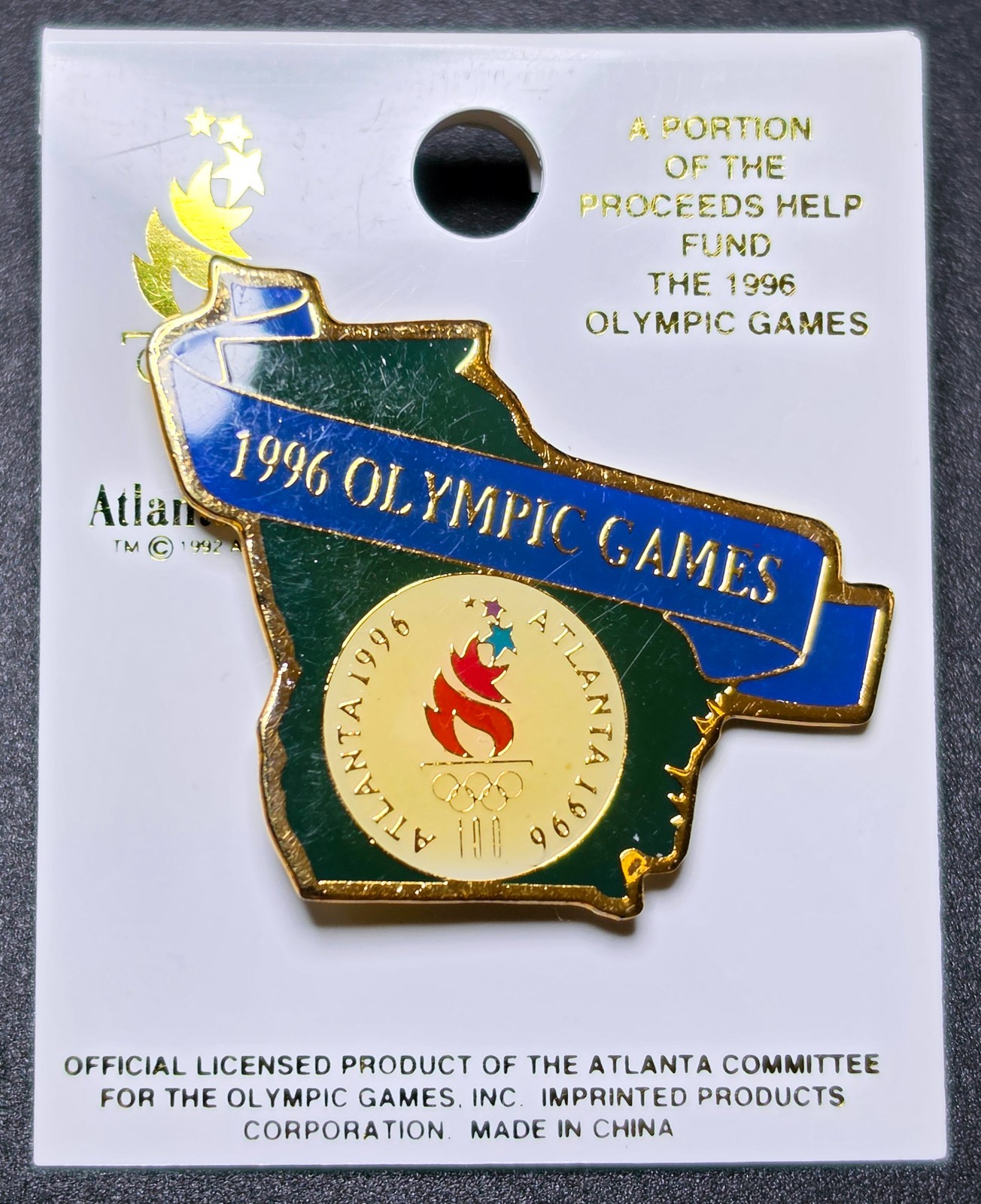 Atlanta 1996 Olympic Games Pin - Authentic Official Licensed Product