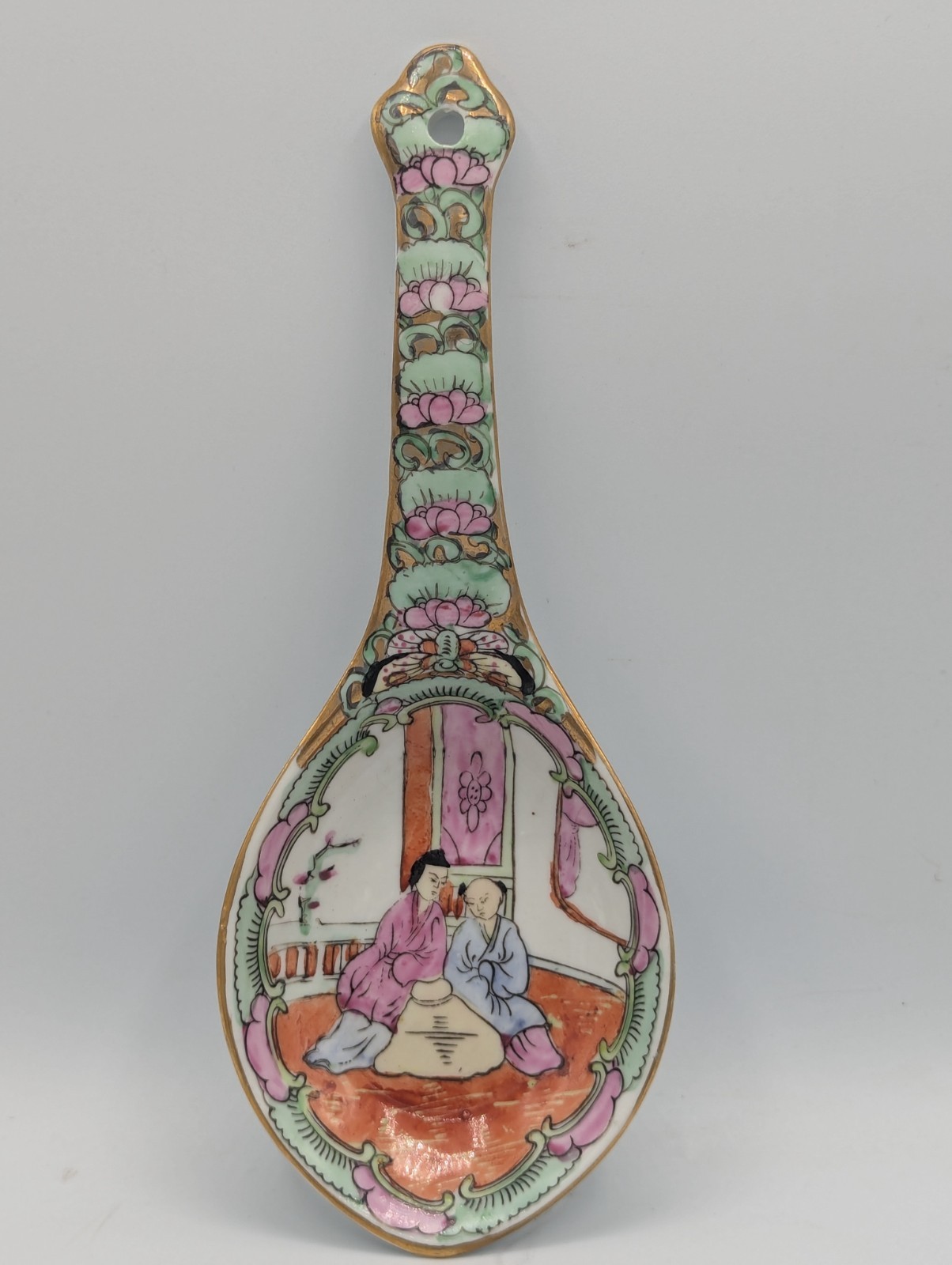 Rare Chinese Famille Rose Medallion Hand-Painted Large 8.5\