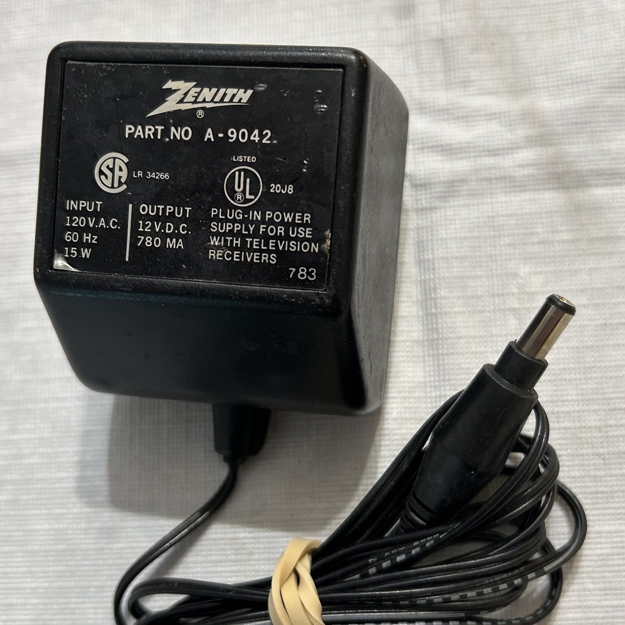 Genuine Zenith A-9042 AC Power Supply 12VDC Vintage OEM