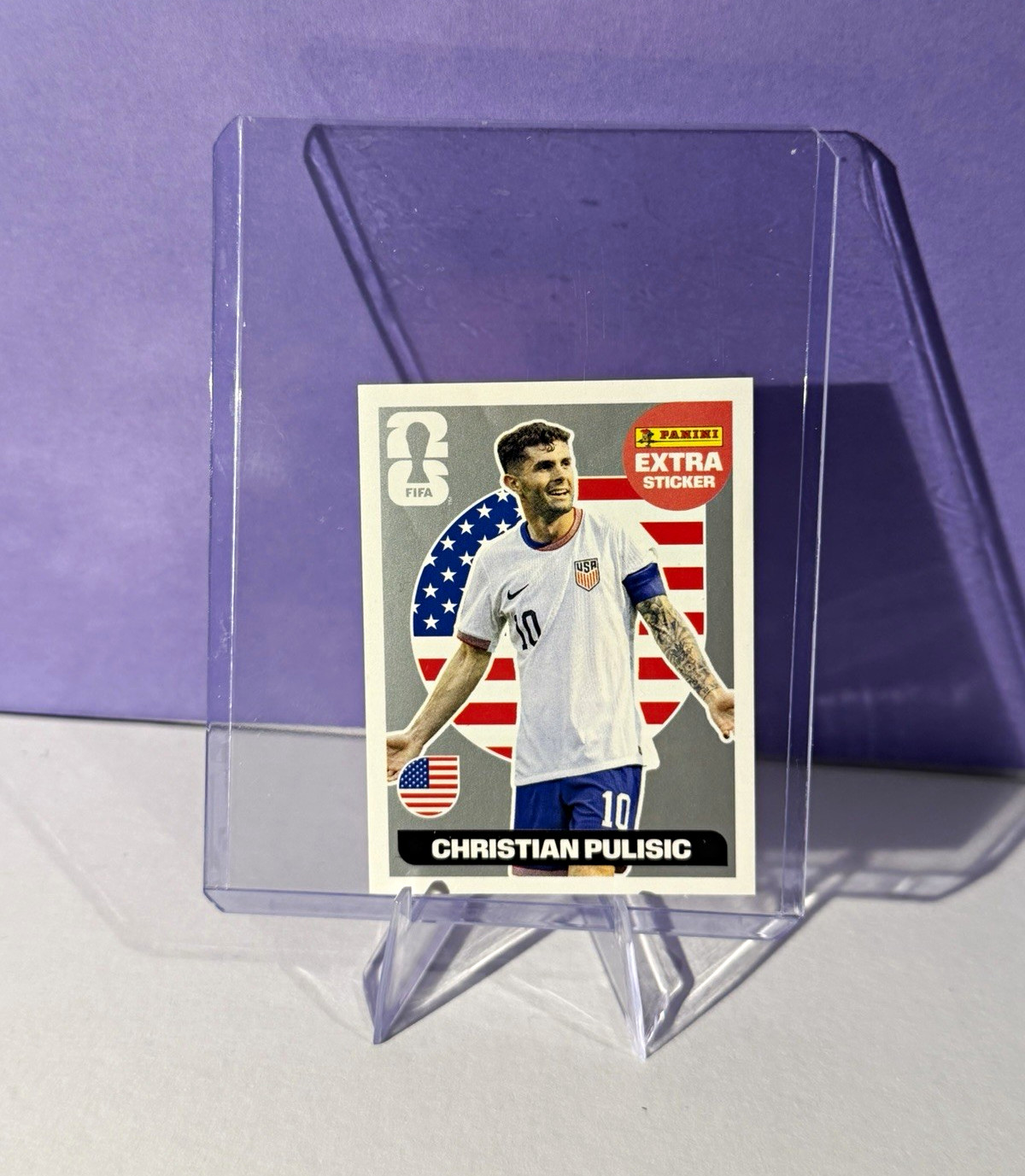 Panini FIFA World Cup 2026 Extra Sticker Christian Pulisic USA Silver Panini FIFA World Cup 2026 Extra Sticker Christian Pulisic USA Silver