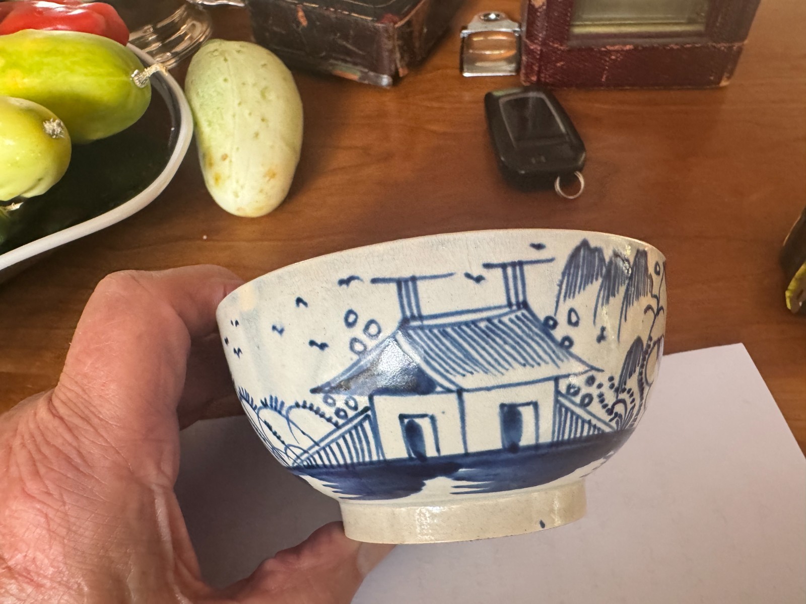  Antique English pearlware bowl softpaste 18th century