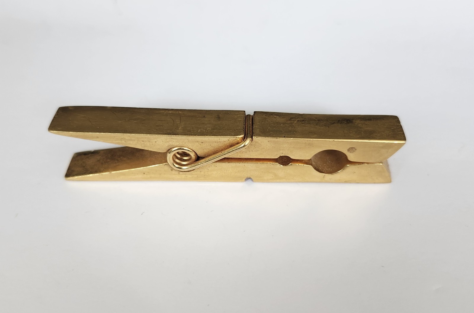 Gold Plated Clothespin Paperweight Made In Italy