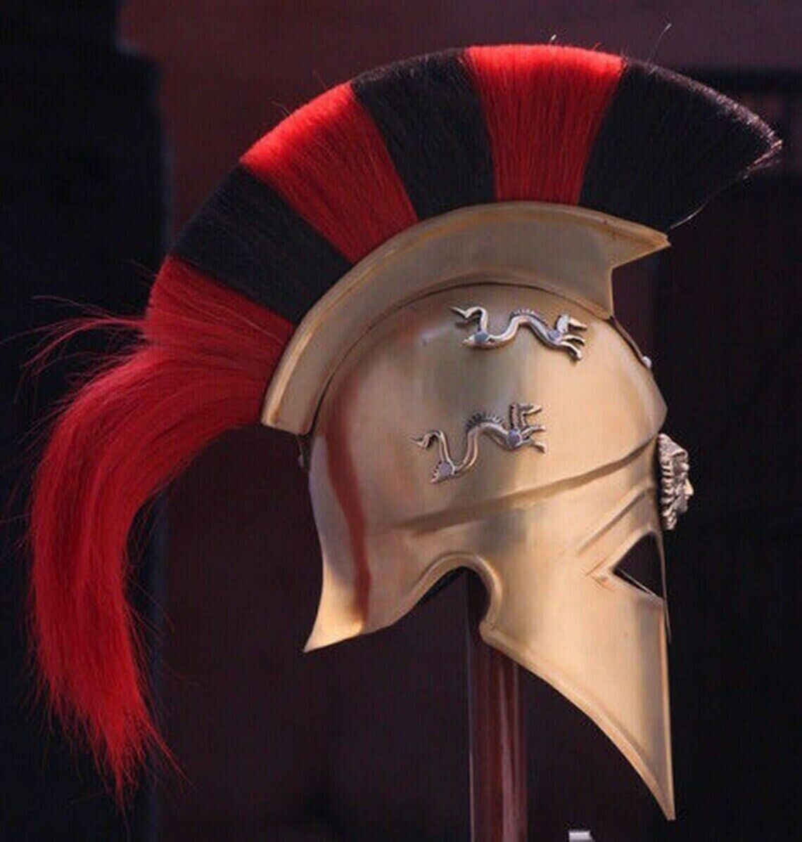 300 Movie Greek Spartan Helmet Corinthian Helmet Wearable Costume Helmet Steel