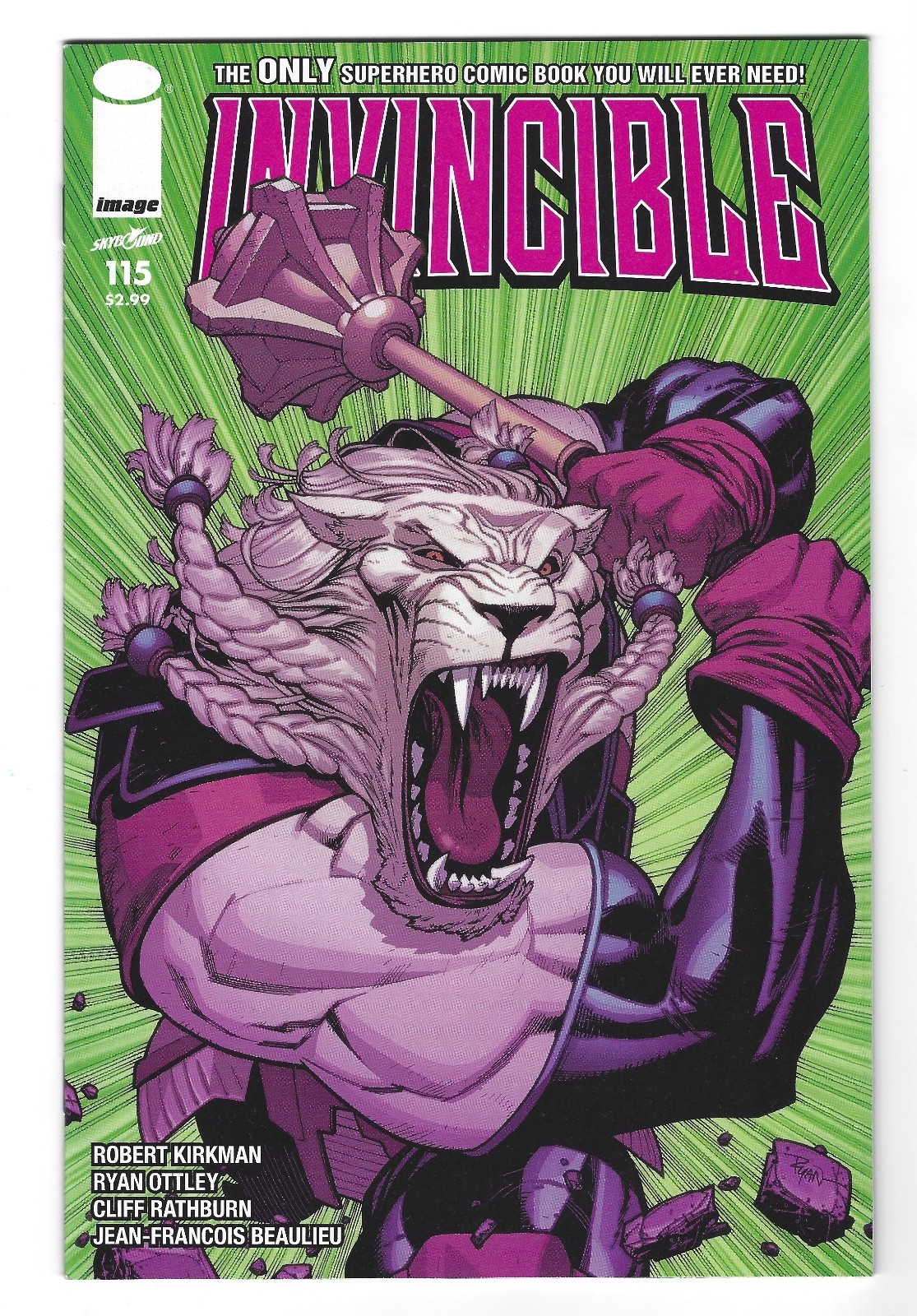 Invincible #115 VF/NM First Battle Beast Cover Robert Kirkman Image  2014