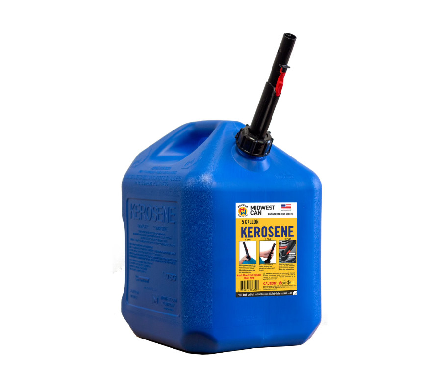 Midwest Can Blue 5 Gallon Kerosene Can with Auto Shut Off Spout, Model 7610-2 Midwest Can Blue 5 Gallon Kerosene Can with Auto Shut Off Spout, Model 7610-2