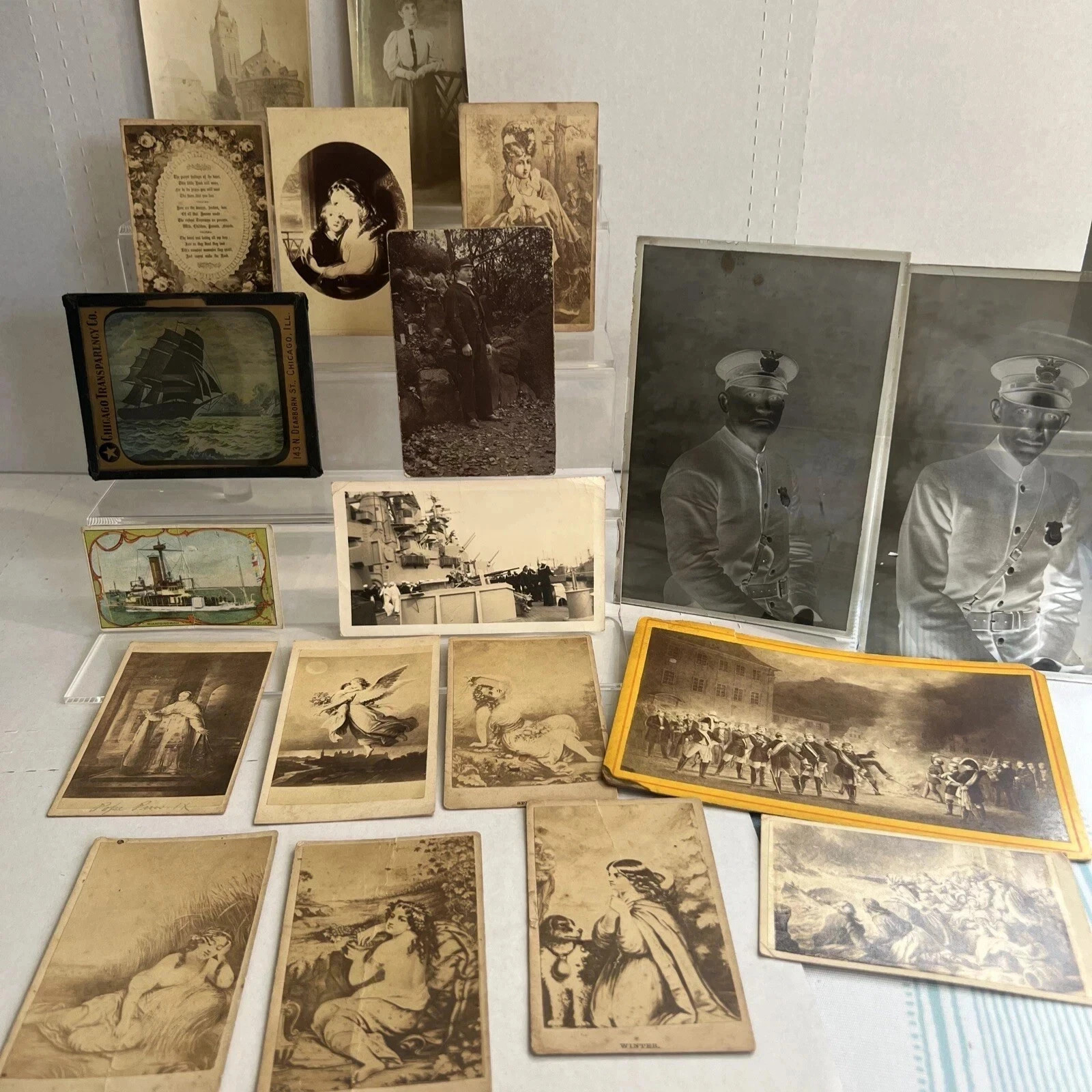 Antique Cabinet Card Photos/Glass Negative/CDV Photos of Paintings