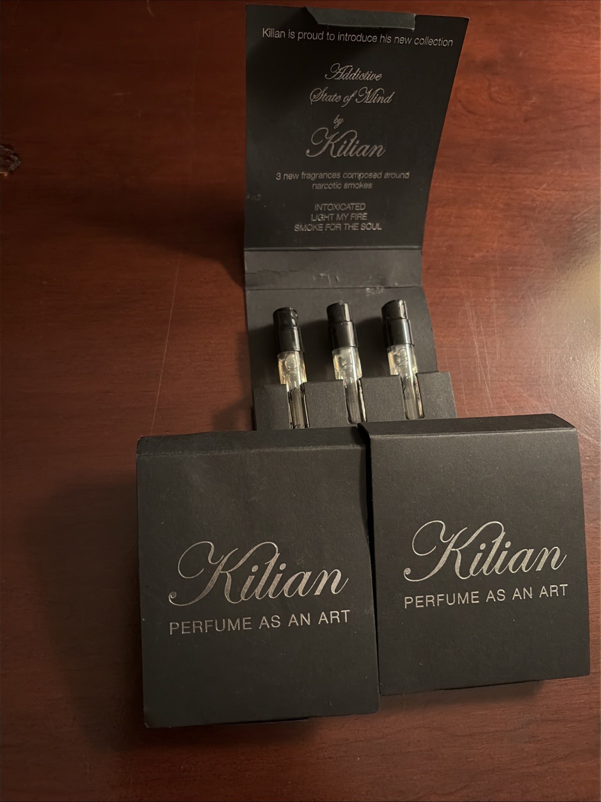 Lot 3 - Kilian Travel Atomizer Spray Set - RARE Smoke For Soul & Light My Fire