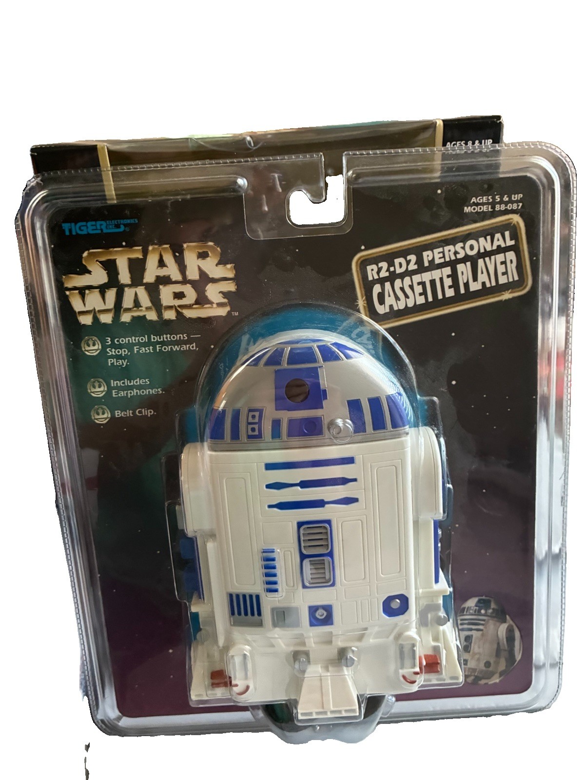 Vintage 1997 Star Wars R2-D2 Droid Personal Cassette Player & Headphones (NEW)