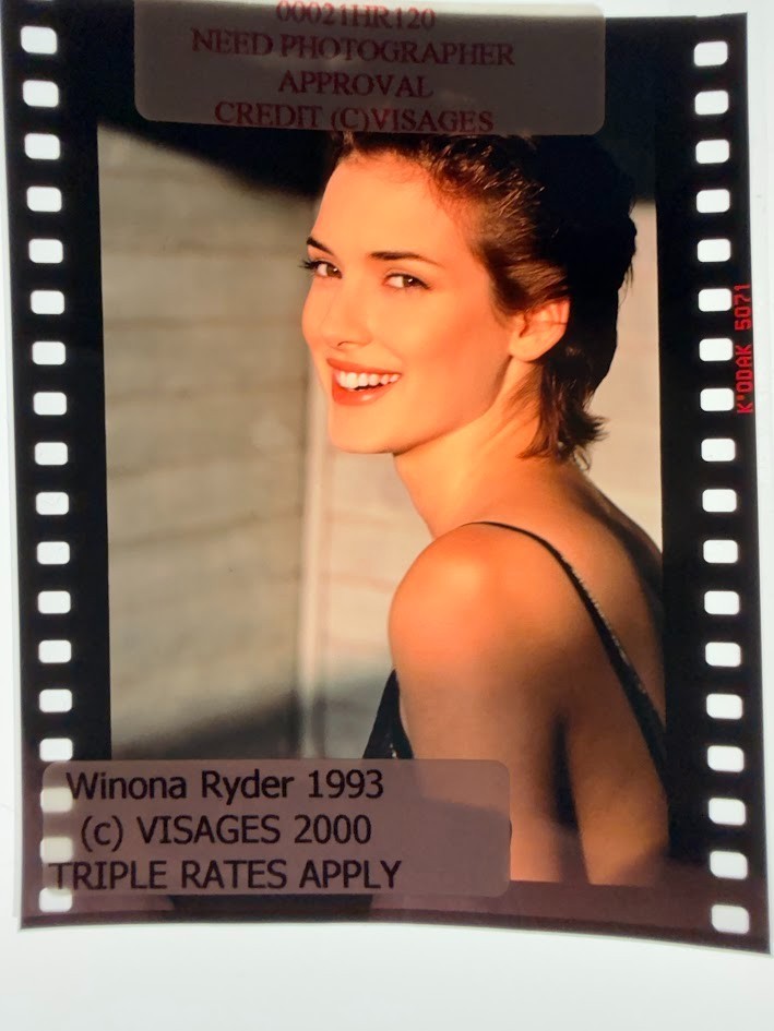 WINONA RYDER  -  Rare Original Press Photo Transparency by HERB RITTS 1993