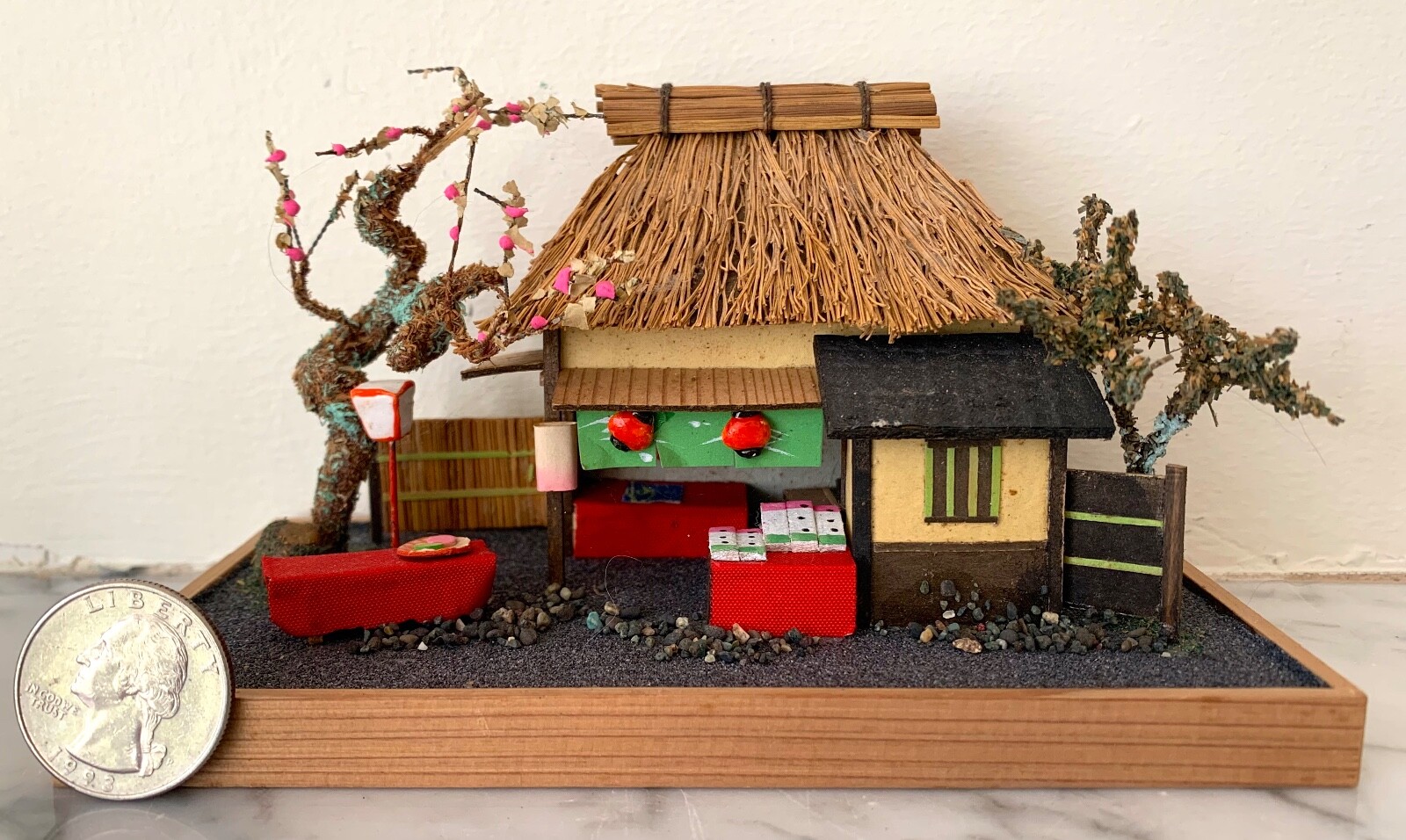 VTG Japan Miniature Diorama Tea & Rice Stall 1950\'s