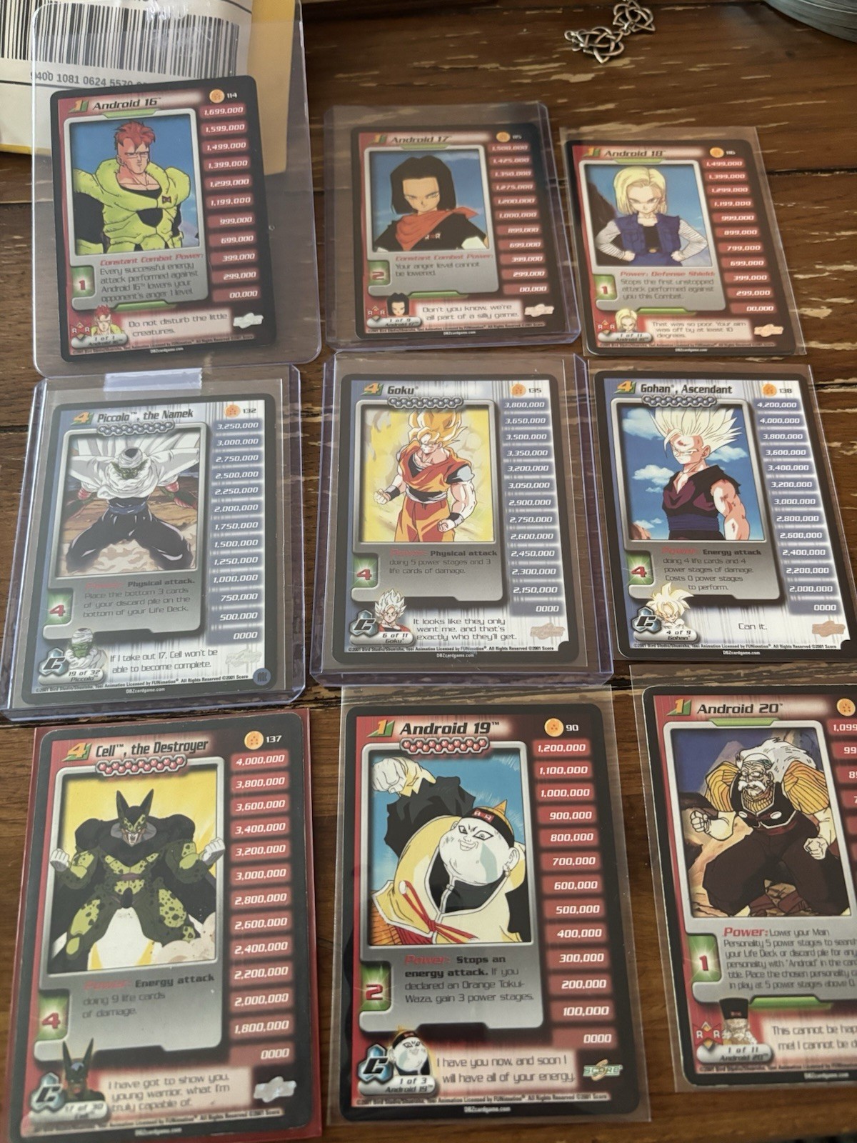 Dragon Ball Z TCG CCG; 9-Card Rare Lot; Android Saga, Cell Saga, Goku, Gohan Dragon Ball Z TCG CCG; 9-Card Rare Lot; Android Saga, Cell Saga, Goku, Gohan