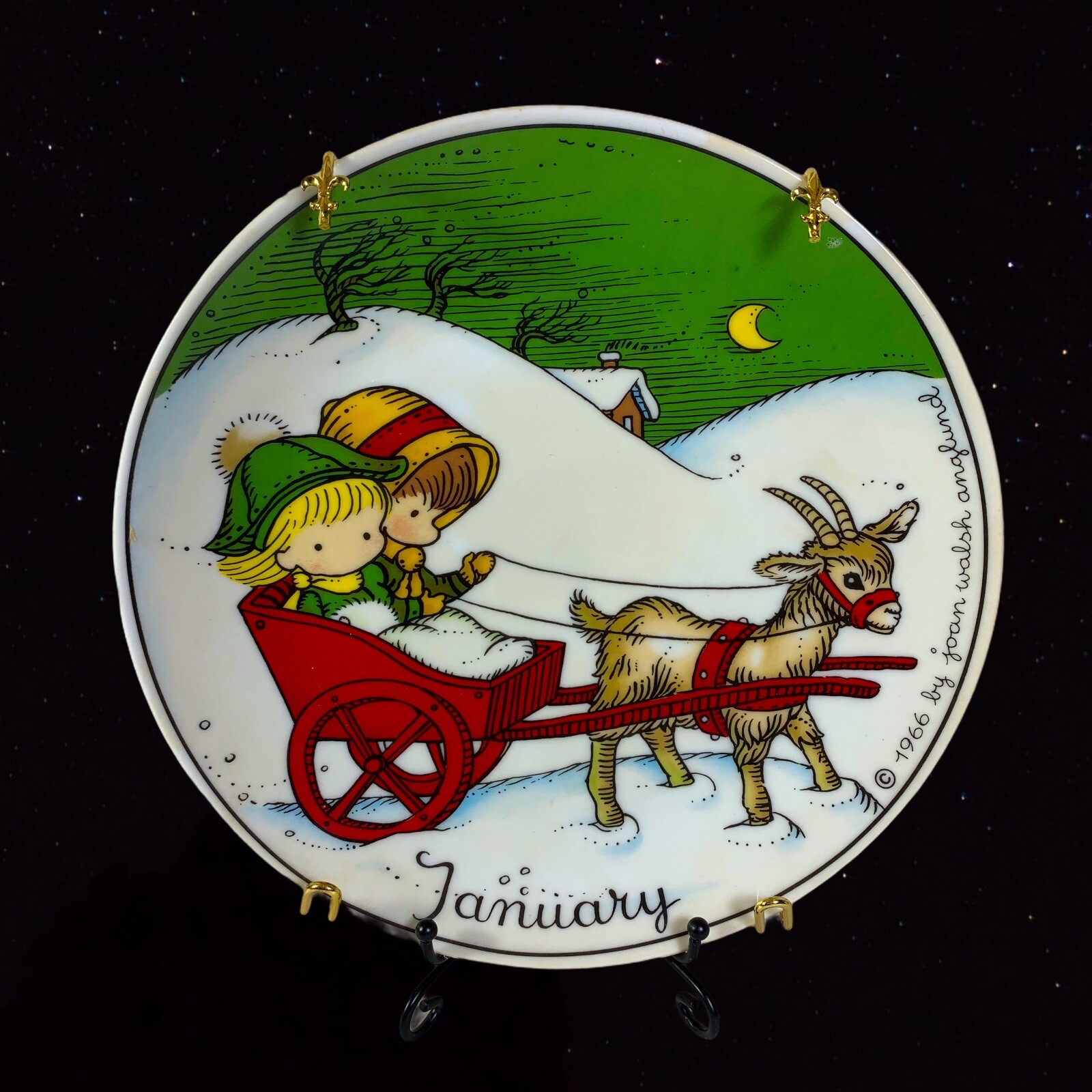 Joan Walsh Anglund Ebeling Reuss Month January Plate W Germany 7.75”