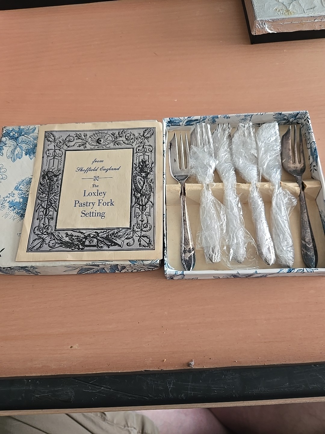 England Sheffield “Loxley” Silver Plate 5” Pastry Forks - Set of 6