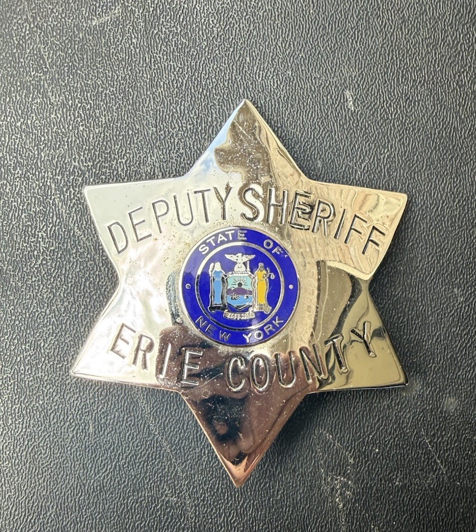 VTG Obsolete Erie County New York Special Deputy Sheriff Badge w/Original Wallet