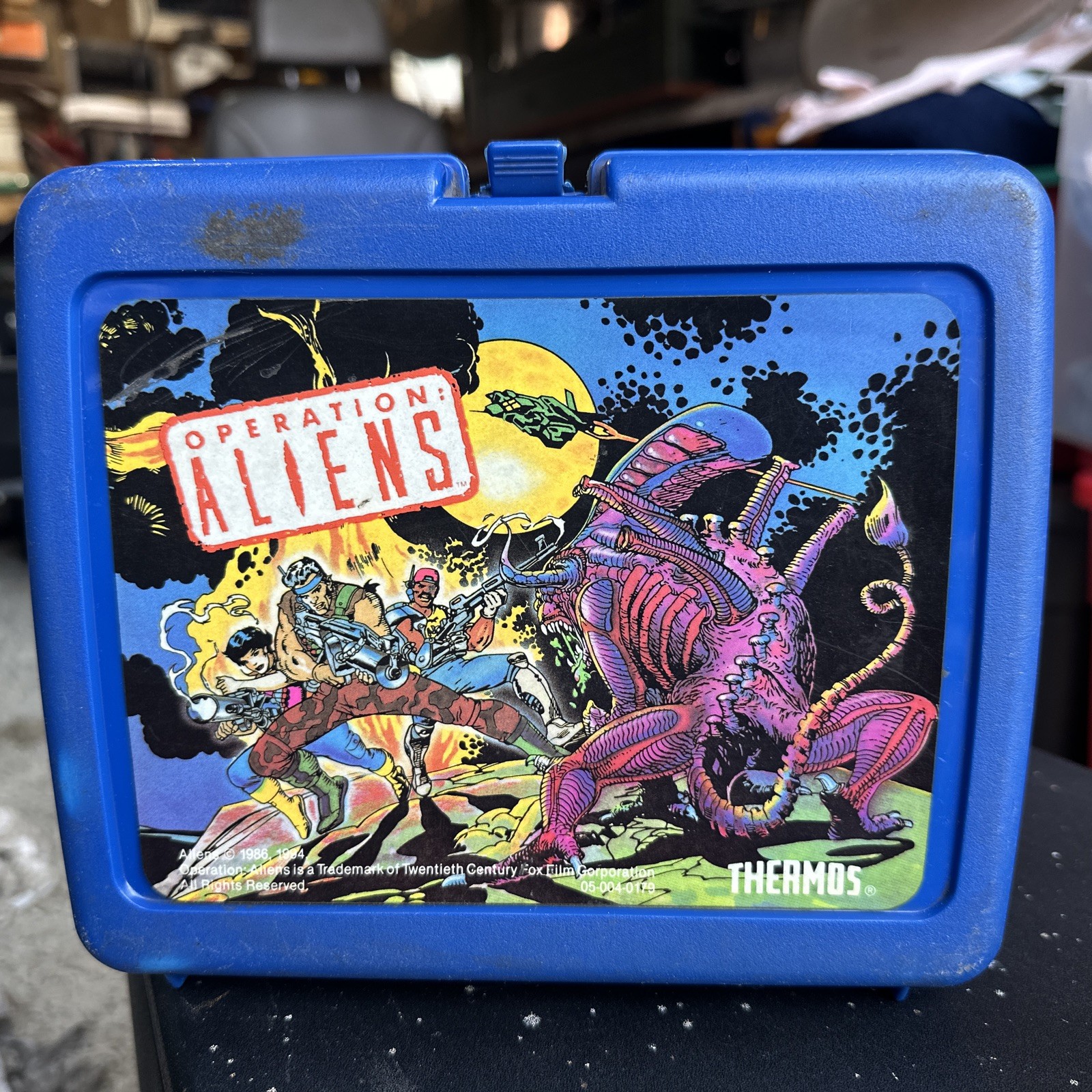 Operation: Aliens 1986 Thermos Lunchbox No Thermos Vintage Lunch Box Rare