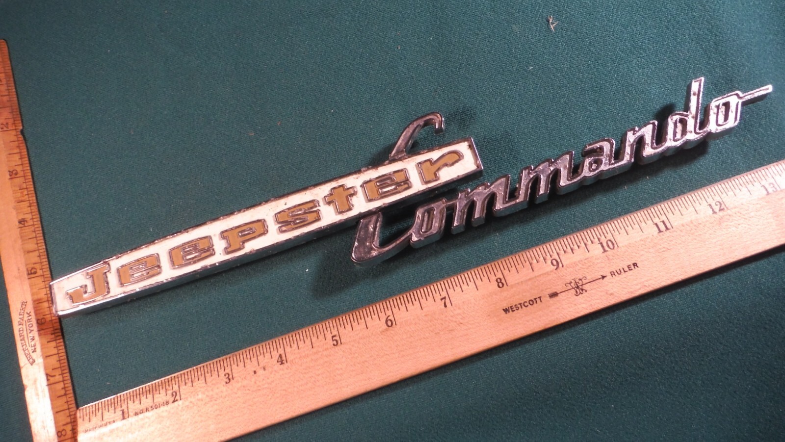 CD93 Jeepster Commando Emblems Vintage 1967-71 #973347 & 973349 KAISER JEEP