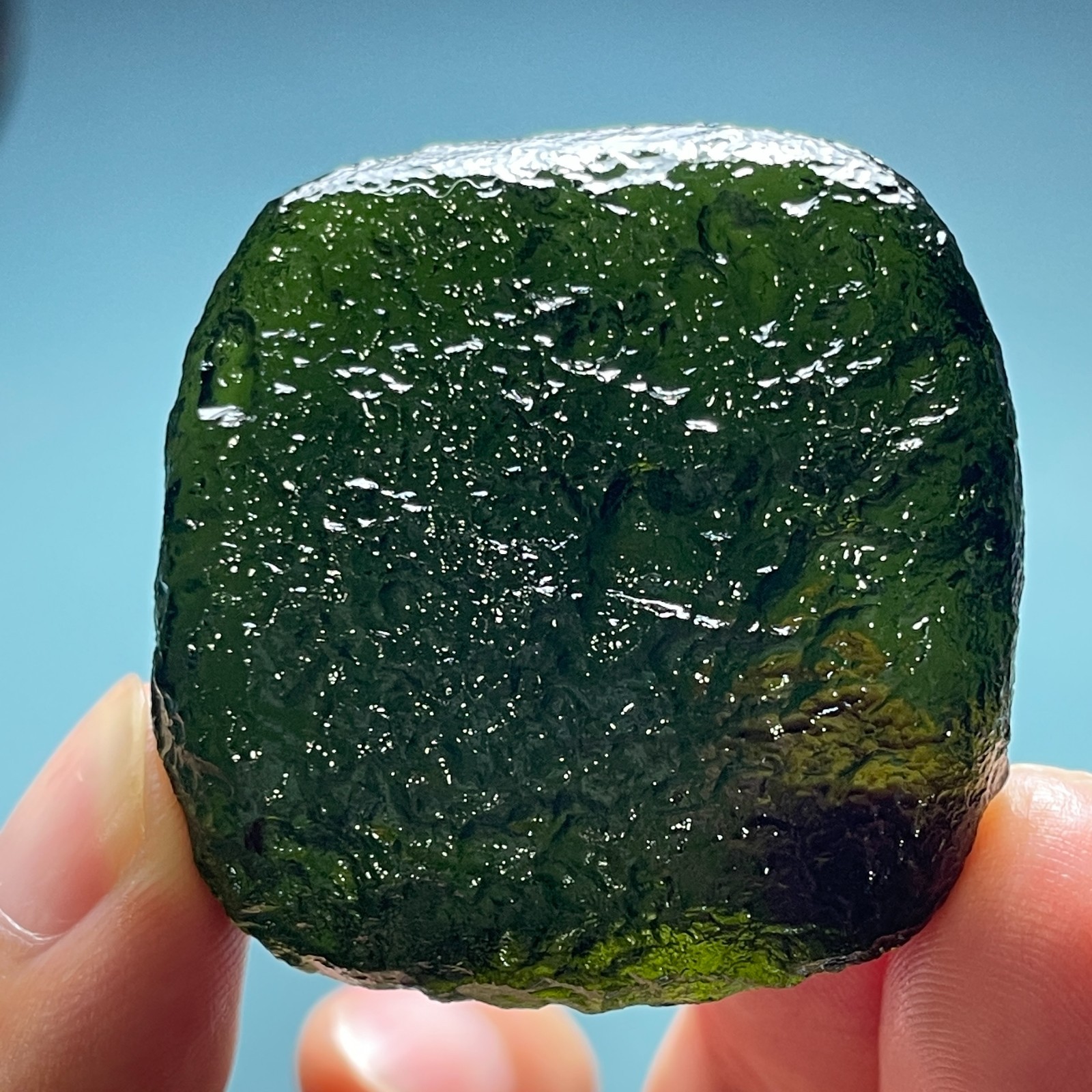 204CT Natural Moldavite | Genuine Czech |Impact Glass| Collector\'s Energy Stone