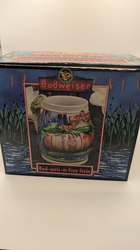 1996 Budweiser Budweiser Frog Stein Beer Mug - New with Box
