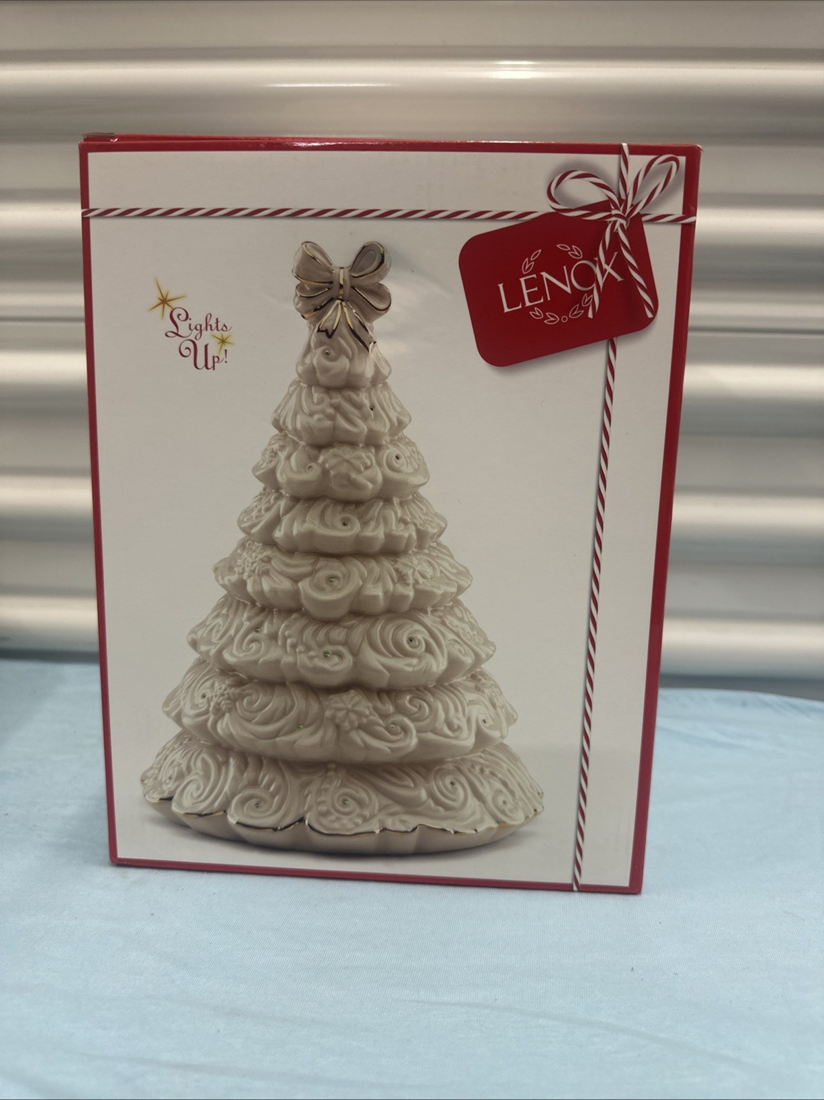 Lenox Brightly Shining Tree Lit Figurine Christmas Xmas Decor Original Box