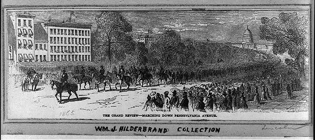 Washington DC 1865 Grand Review Marching Down Pennsylvania Ave Civil War