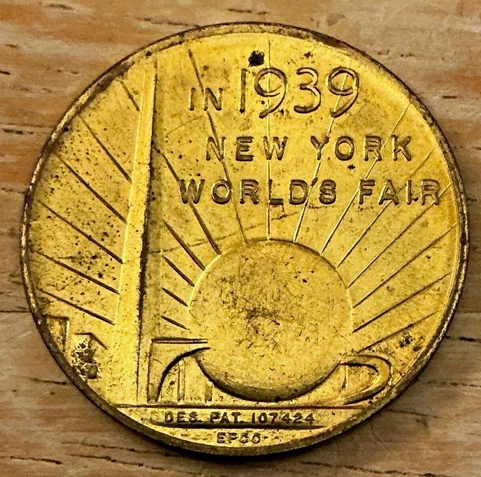 1939-40 New York World’s Fair Souvenir Token Medal George Washington Inaug 150th 1939-40 New York World’s Fair Souvenir Token Medal George Washington Inaug 150th