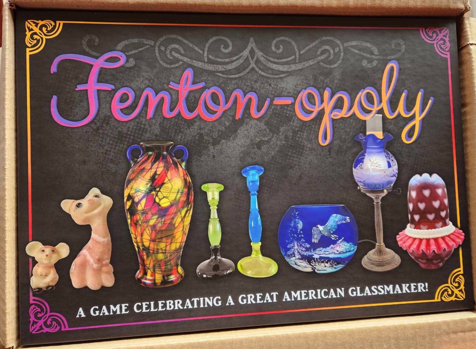 Fun New Fenton Art Glass Fenton-opoly Game Hardman, Fetty, Stowasser, & Barber
