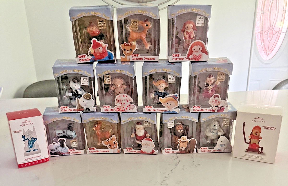 Rare CVS 1999 Complete Set of 12 THE ISLAND OF MISFIT TOYS+2 Bonus HTF Ornaments