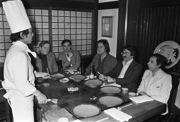 Jacques Dutronc In A Restaurant 1978 Historic Old Photo 1