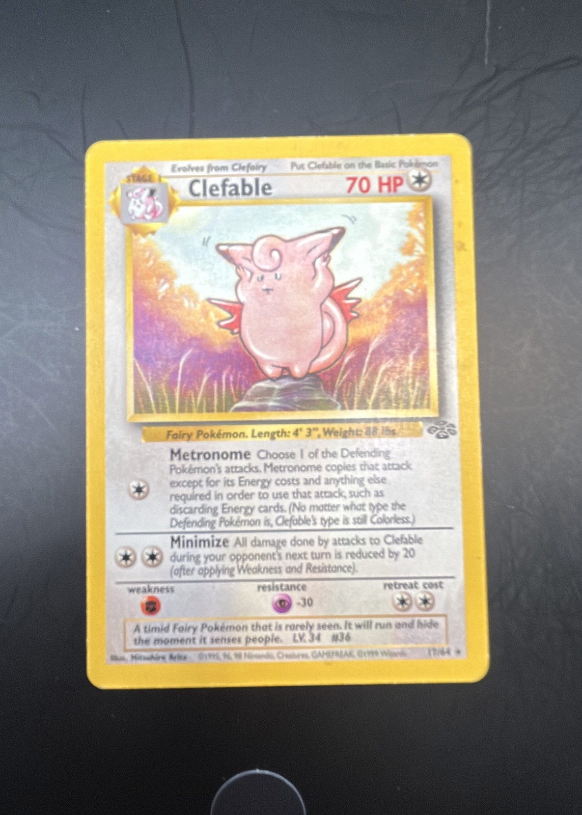 2016 Generations Clefable Reverse Holo 51/651999 Jungle Clefable #17/64 — Unl...