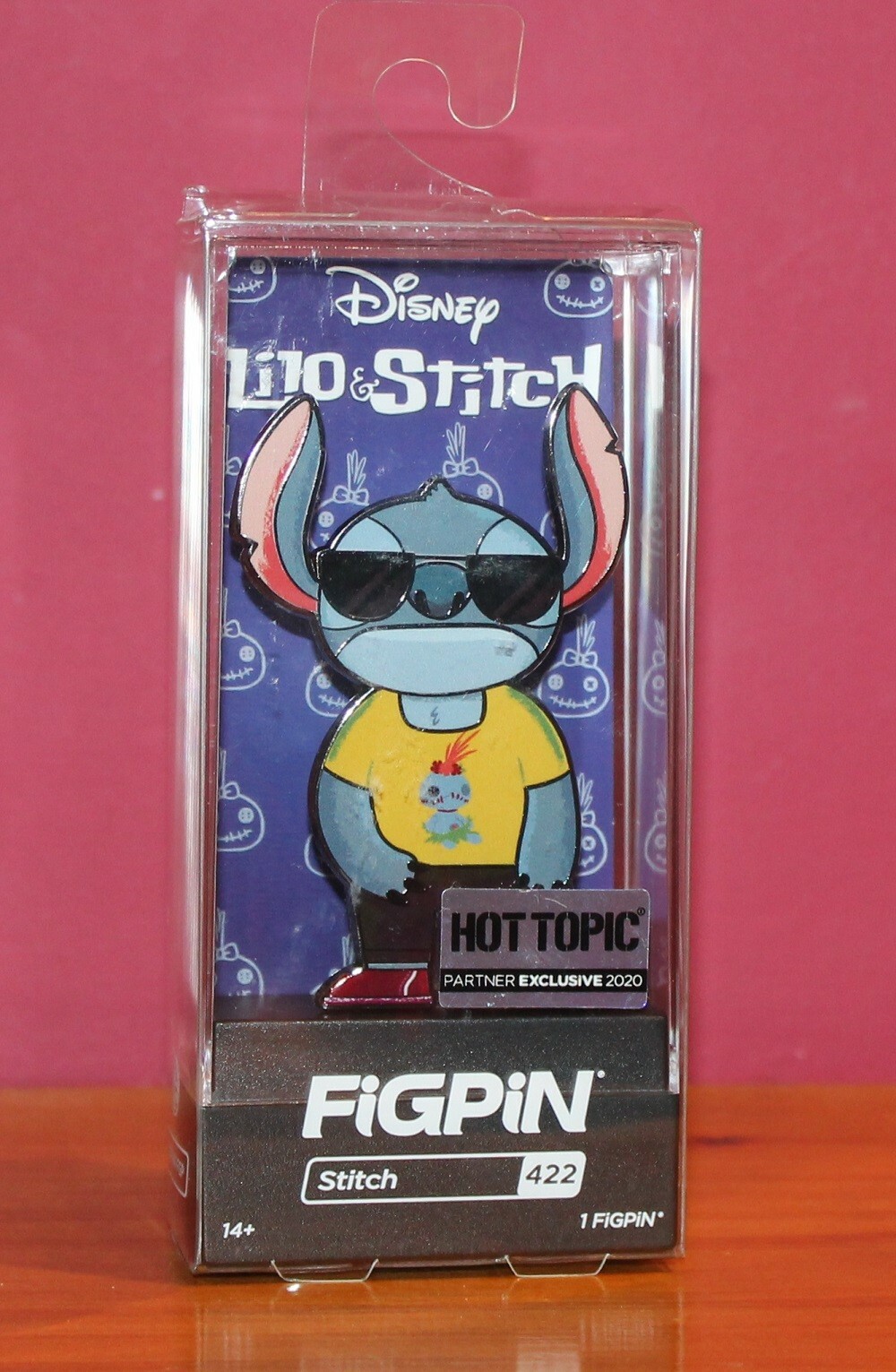 Disney TRAVELING STITCH Figpin Hot Topic Exclusive #422 LE 1440 - NEW