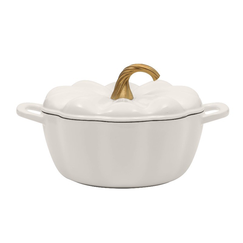 The Pioneer Woman 3.5-Quart Pumpkin Enameled Cast Iron Dutch Oven, Linen The Pioneer Woman 3.5-Quart Pumpkin Enameled Cast Iron Dutch Oven, Linen