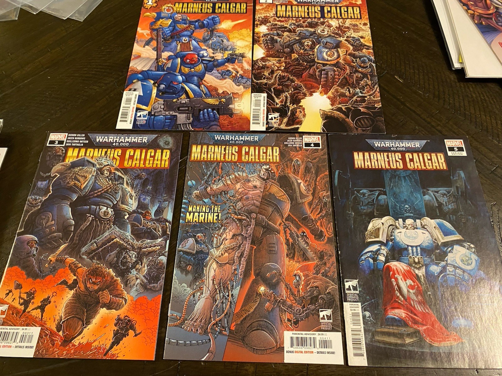 WARHAMMER 40K 40000 Marneus Calgar 1-5 Complete 1st Print Lot Set 1 2 3 4 5 WARHAMMER 40K 40000 Marneus Calgar 1-5 Complete 1st Print Lot Set 1 2 3 4 5