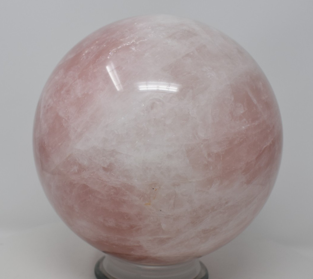 Large Rose Quartz Sphere 187 mm 20 lb 1 oz