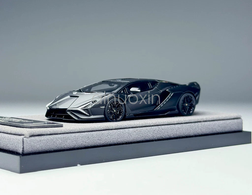 Deepmaker 1:64 Matte Black Sian FKP 37 Sports Model Diecast Resin Car