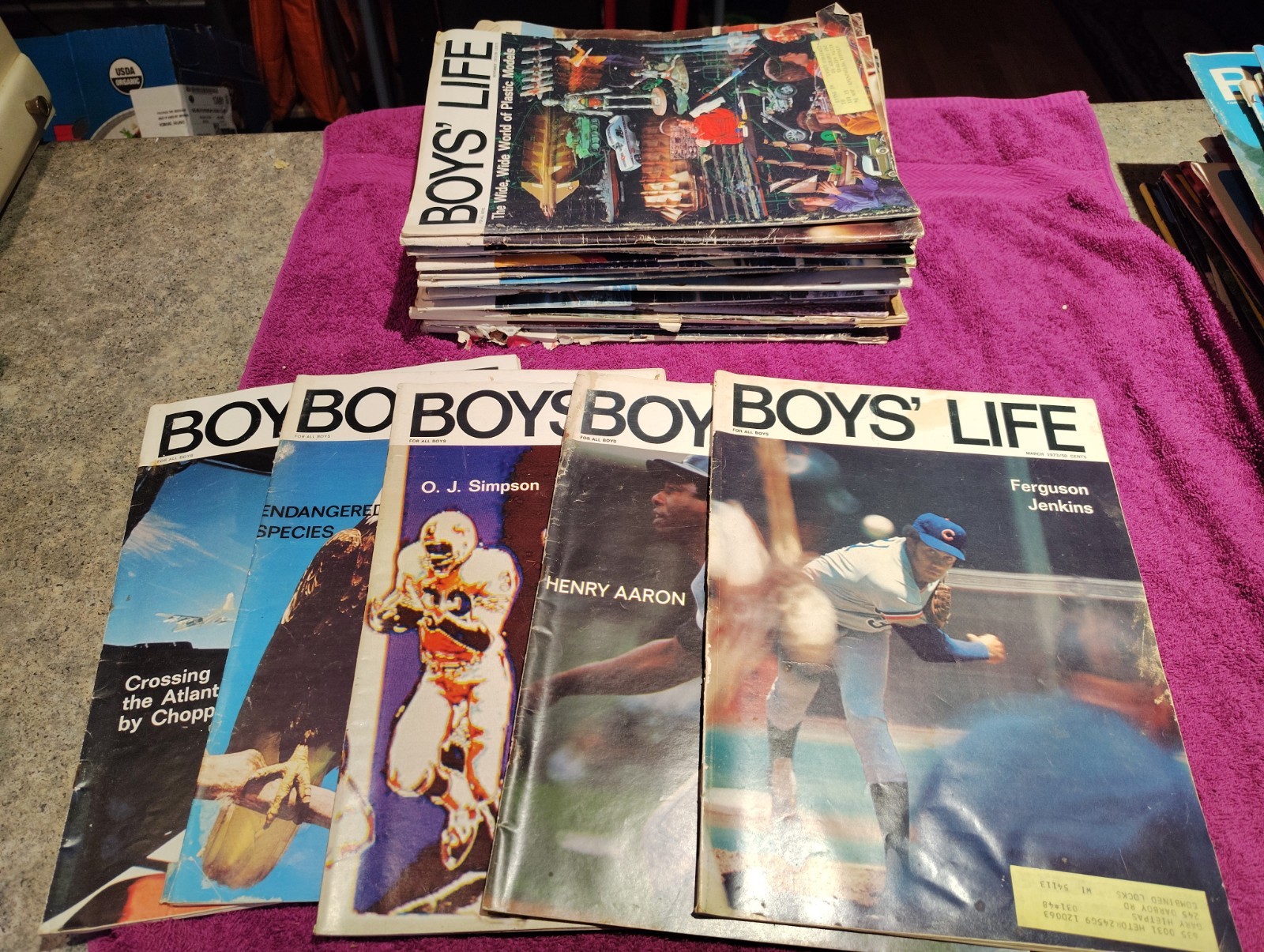 Vintage 1970s Boys Life Magazine Lot of 30 March 1972 Hank Aaron OJ Simpson BSA Vintage 1970s Boys Life Magazine Lot of 30 March 1972 Hank Aaron OJ Simpson BSA