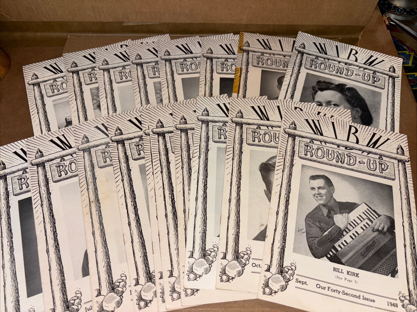 Vintage 1940’s 50’s WIBW Radio ROUND-UP Promo Magazine Topeka Kansas 18 Issues