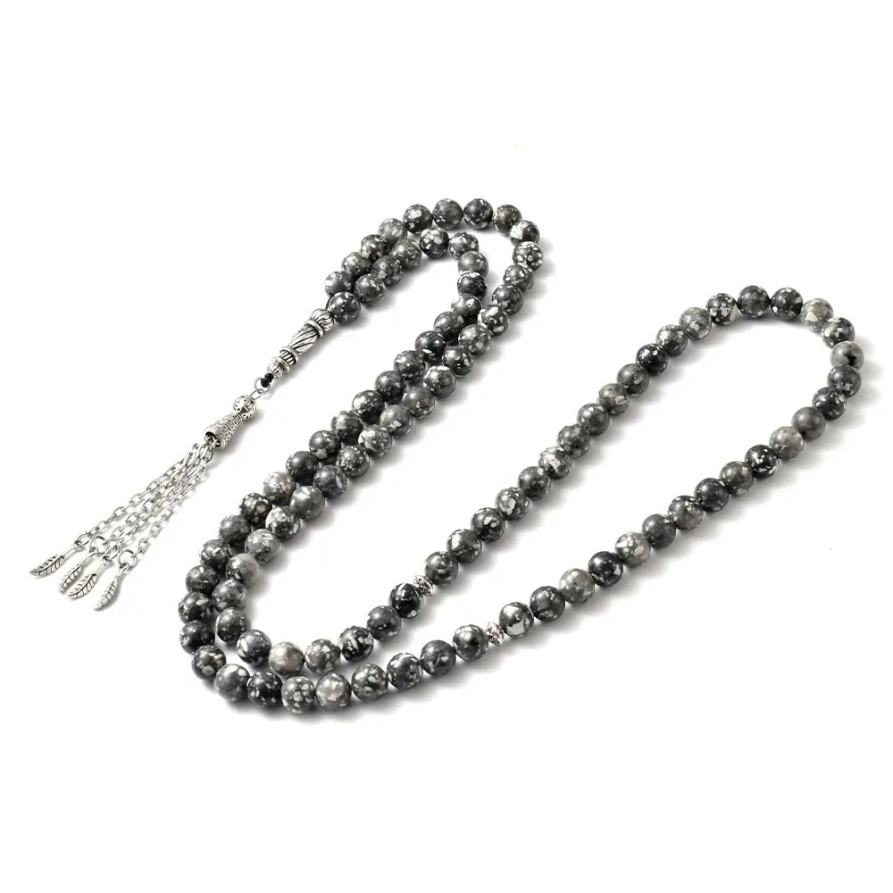 Serenity’s Call Misbaha: Natural Sesame Jasper - 99 Beads, 8mm Serenity’s Call Misbaha: Natural Sesame Jasper - 99 Beads, 8mm