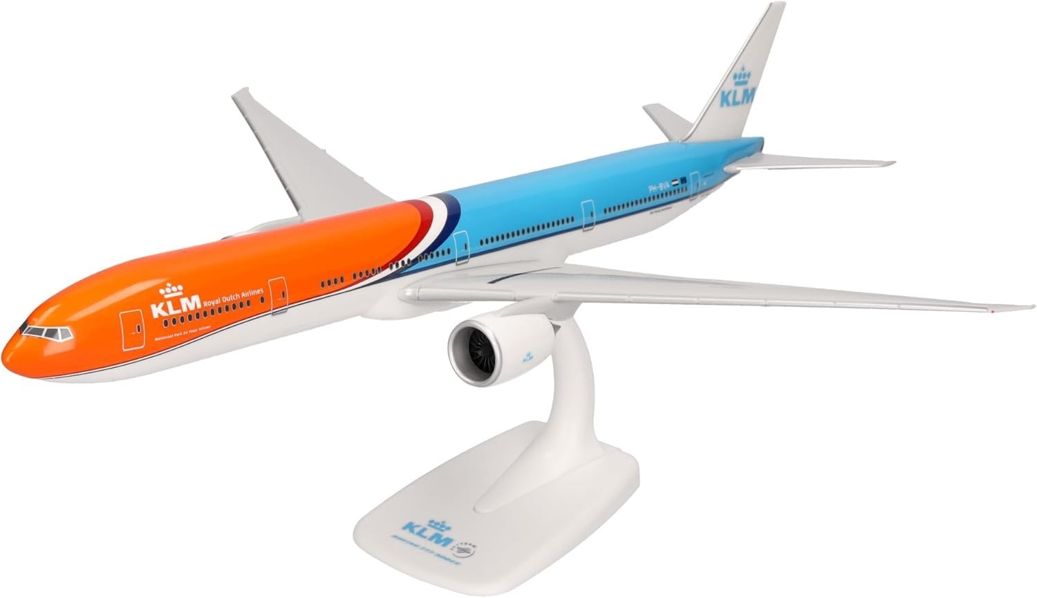 Herpa Snap-fit Airplane Model Boeing 777-300ER KLM Orange Pride on Scale of 1... Herpa Snap-fit Airplane Model Boeing 777-300ER KLM Orange Pride on Scale of 1...