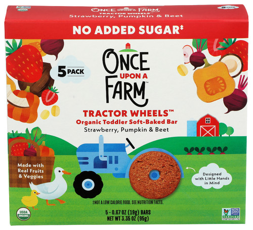 Once Upon A Farm Tractor Whls Strw Pmp Bt 3.35 Oz Pack Of 8